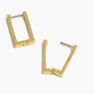 Madewell square huggie hoop earrings
